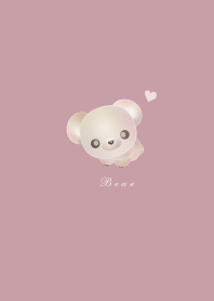 かわいいくま くすみピンク