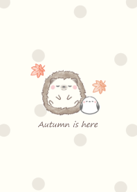 Hedgehog and Shimaenaga -maple- beige2