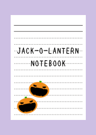 JACK-O-LANTERN NOTEBOOK-DUSTY PURPLEj