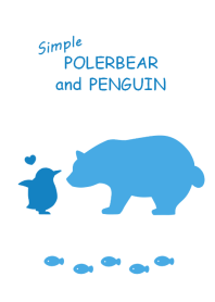 Simple POLERBEAR and PENGUIN Blue