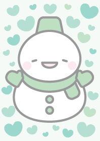 cute green snowman theme4