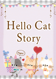Hello Cat Story -Cute cat wallpaper-