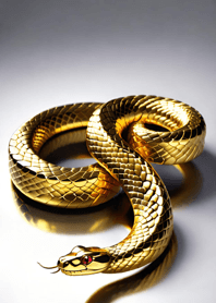 Chibi golden snake   4eA824