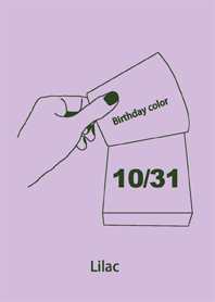 Birthday color October 31 simple: