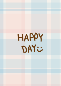 Check patterns Blue smile3 from Japan