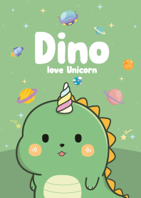 Dino Unicorn Cutie Galaxy Light Green
