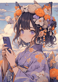 紫花林の貓咪女孩❤