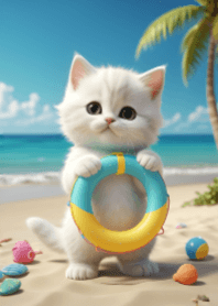 Cute Cat in Summer V.1