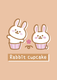 Rabbit cupcake <Cherry blossoms> orange