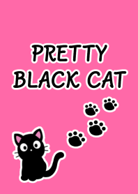 PRETTY BLACK CAT Theme-NEON RED