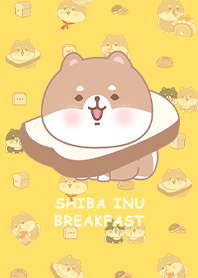 ชิบะอินุ/อาหารเช้า/ขนมปังปิ้ง/สีเหลือง2
