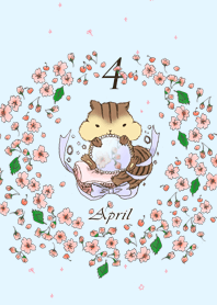 誕生石カラーのおまもりきせかえ『4月』