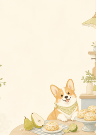 Lime Corgi Pear Scone Kitchen
