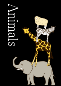 The building block animals black