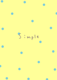 Yellow and blue. Polka dots.