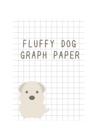 FLUFFY DOG GRAPH PAPER-WHITEj