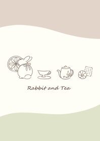 Rabbit and Tea* -green- wave