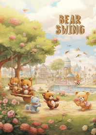 น้องหมีน่ารักเล่นในสวน