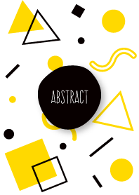 Abstract White Black & Yellow 3