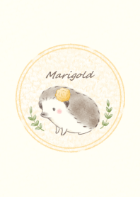 ハリネズミとマリーゴールド -ベージュ-