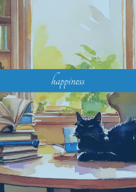 Cat Sleeping on blue