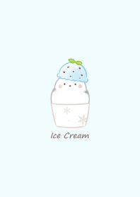 Shimaenaga and Ice cream* -blue-