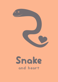 Snake & heart Pale apricot