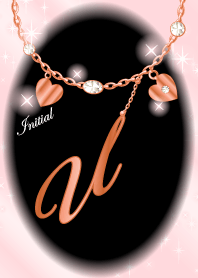 【U】イニシャル運気UP!ピンクゴールド