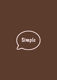 The Simple Speech bubble Brown No.1-01