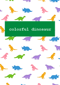 colorful dinosaur /greenwhite