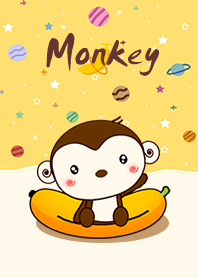 Monkey on galaxy Yellow