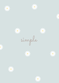 Simple Daisy / light blue beige.