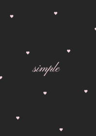 大人のハート柄 | 炭黒×ピンク