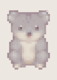 Koala Pixel Art Theme  Beige 01