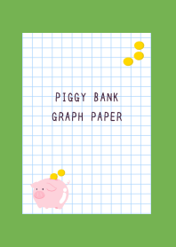 PIGGY BANK GRAPH PAPER-GREEN-YELLOW