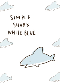 simple shark white blue.
