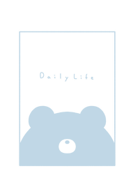 熊臉 : white blue