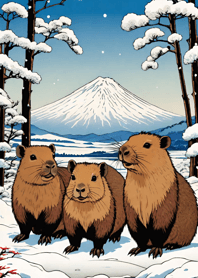 Ukiyo-e - Capybara 128A9D