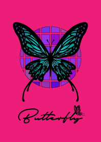 DESIGN_BUTTERFLY =PINK/CHECKER=