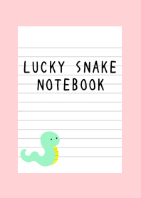LUCKY SNAKE NOTEBOOK/PINK