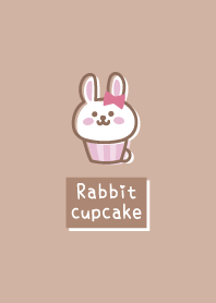 Rabbit cupcake <Ribbon> brown