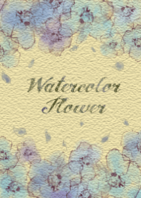watercolors flower!BLUE