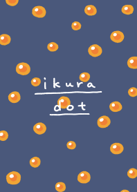 salmon roe dot/navy