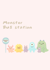 Monster Waiting for the Bus/pink1