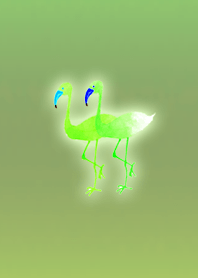 シンプルフラミンゴライトグリーン