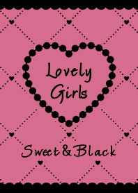 Heart&Girly / Rose Pink &Black