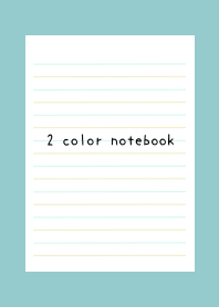 2 COLOR NOTEBOOK-LB&YEL GR-DUSTY MINT