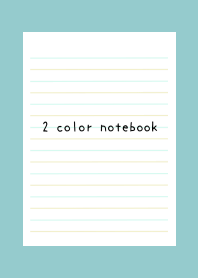 2 COLOR NOTEBOOK/LB&YEL GR/DUSTY MINT