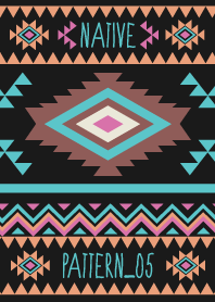 Native pattern05-neon -