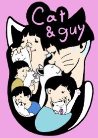 Cat & guy